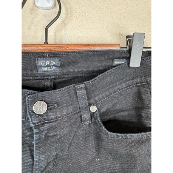 Citizen of Humanity Womens Phantom Skinny Jean Size 25 Black Crop Denim Low Rise - Picture 6 of 15